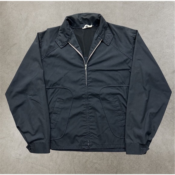 Other - Vintage Combed Cotton Dacron Workwear Jacket 60s 70s Bomber Harrington Blue 42